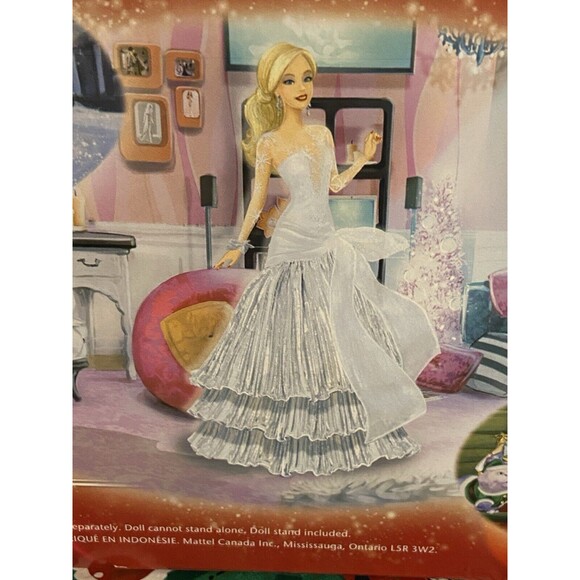 2008 Holiday Barbie - 20th Anniversary Special Edition NIB White Silver Dress - Picture 8 of 10